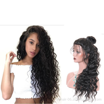 Wholesale Deep Wave Full Lace Wigs Human Hair Lace Front Peruvian Virgin Hair 13x4 Lace Front Wigs for Black Women
